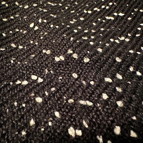 The Limited Chic Black White Spot Dot Tweed Wool Blend Lined Mini Skirt, Size 10 - Picture 4 of 13